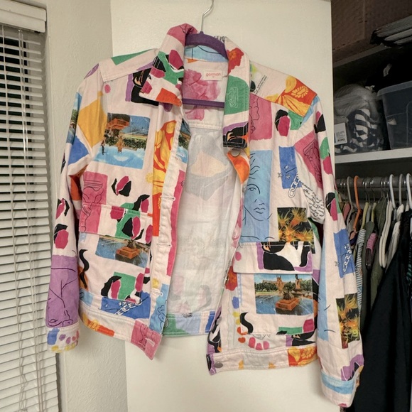 Gorman Australia Collage Denim Jacket - Size 12 (Visual Diary Jacket) - Picture 1 of 3